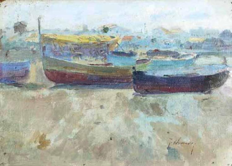 Seymour Joseph Guy Boats on the beach